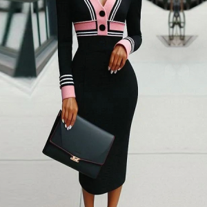 Elegant High Elasticity Sweater Midi Dress, Midi Dresses, color:As Picture|size:XXL, Stylewe