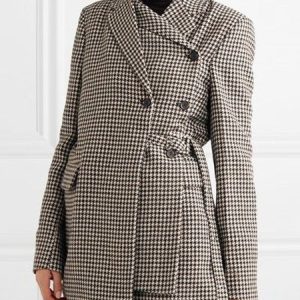 Regular Fit Urban Houndstooth Blazer, Blazers, color:As Picture|size:XXL, Stylewe