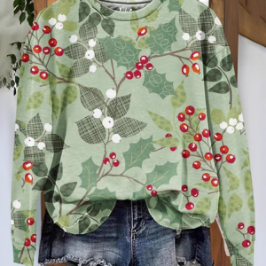 Women's Crew Neck Christmas Casual Spring/Fall Long Sleeve Sweatshirt, JustFashionNow Sweatshirts & Hoodies, color:Color5|size:4XL,
