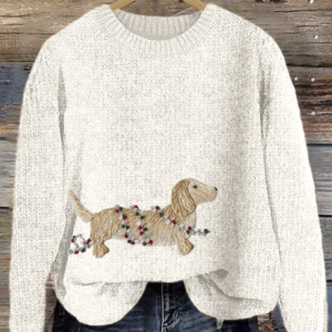 Women Knitted Maple Leaf Long Sleeve Comfy Casual Sweater, Sweaters, color:White|size:5XL, catalog Noracora shop