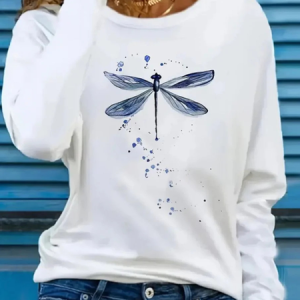 Casual Jersey Loose T-Shirt, Long sleeves, Lilicloth.com