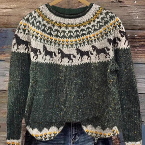 Casual Crew Neck Ethnic Sweatshirt, Hoodies & Sweatshirts, color:Multicolor|size:XXL, catalog Noracora shop