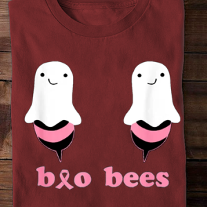 Halloween Casual Cute Ghost Pattern Text Letters Crew Neck Long Sleeve T-shirt, T-shirts, color:Wine Red|size:XXL, catalog Noracora shop