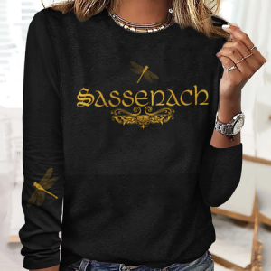 Vintage Plaid Crew Neck Long Sleeve T-shirt, T-shirts, color:Black|size:5XL, catalog Noracora shop
