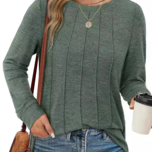 Casual Plain Asymmetrical Long Sleeve T-shirt, T-shirts, color:Army Green|size:XXL, catalog Noracora shop