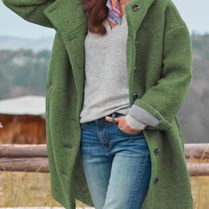 Women's Plain Regular Loose Jacket, Outerwear, color:Army Green|size:5XL, catalog Noracora shop