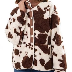 Women's Striped Thicken Loose Jacket, Outerwear, color:Coffee|size:XL, catalog Noracora shop