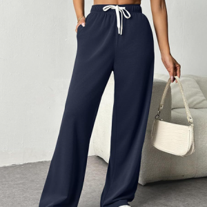 Women Casual Plain Long Pants, Pants, color:Purplish Blue|size:XXL, catalog Noracora shop
