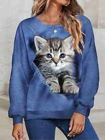 Casual Crew Neck Ombre Sweatshirt Zipper, Hoodies & Sweatshirts, color:Blue|size:5XL, catalog Noracora shop