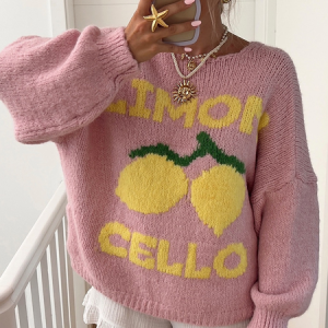 Women Wool/Knitting Color Block Long Sleeve Comfy Casual Cardigan, Sweaters, color:Pink|size:XXL, catalog Noracora shop