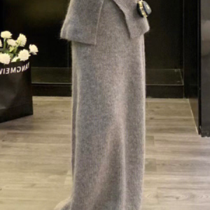 Loose  Plain Casual Skirt, Skirts, color:Gray-brown|size:XXL, Stylewe