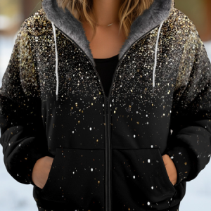 Women's Christmas Thicken Loose Jacket, Outerwear, color:Black|size:4XL, catalog Noracora shop