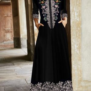 Women Floral V Neck Long Sleeve Comfy Casual Pocket Stitching Maxi Dress, Dresses, color:Black|size:XXL, catalog Noracora shop