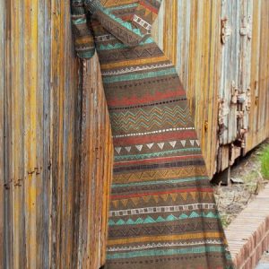 Women Geometric V Neck Long Sleeve Comfy Casual Maxi Dress, Dresses, color:Brown|size:XXL, catalog Noracora shop