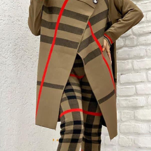 Loose Urban Off Shoulder Geometric Mid-long Sweater, Pullovers, color:As Picture|size:XXL, Stylewe
