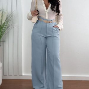 High Waist Wide Leg Pants Work Pants with Pocket, women Pants, ChicMe catalog
