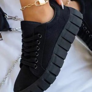 Eyelet Lace-up Platform Sneakers, women Sneakers, ChicMe catalog
