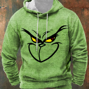 Men's Christmas Cartoon Character Print Casual Hoodie, Hoodies&Sweatshirts, Lilicloth.com