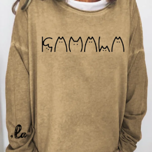 Women's La Print Casual Casual Sweatshirt, Hoodies&Sweatshirts, Lilicloth.com