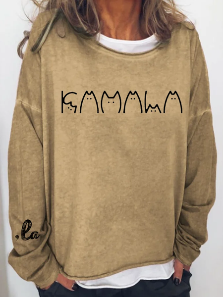 Women's La Print Casual Casual Sweatshirt, Hoodies&Sweatshirts, Lilicloth.com