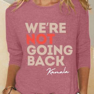 We Are Not Going Back Kamala Casual Long Sleeve Shirt, Long sleeves, Lilicloth.com