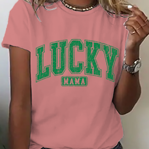 Lucky Mama Cotton T-Shirt, T-shirts, Lilicloth.com