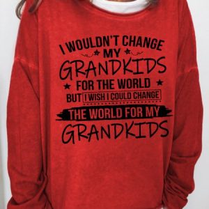 I Wish I Could Change The World For My Grandkids Regular Fit Sweatshirts, Hoodies&Sweatshirts, Lilicloth.com