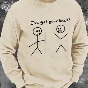 I Got Your Back Stick Men's Casual Sweatshirt, Hoodies&Sweatshirts, Lilicloth.com