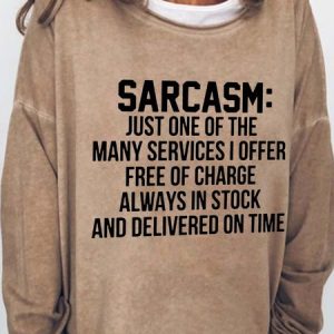 Sarcasm Crew Neck Sweatshirts, Hoodies&Sweatshirts, Lilicloth.com