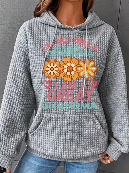 Great Grandma Simple Loose Hoodie, Hoodies&Sweatshirts, Lilicloth.com