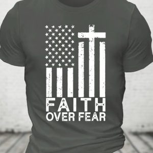Men's Faith Over Fear Cotton T-shirt, T-shirts, Lilicloth.com