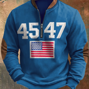 Men's Vintage Flag Sweatshirt, Hoodies&Sweatshirts, Lilicloth.com