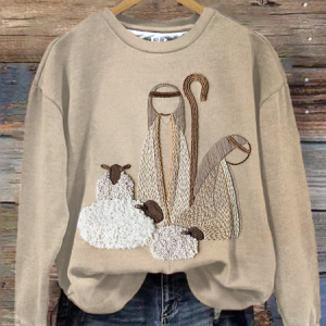 Women's Nativity Christmas Sweatshirt, Hoodies&Sweatshirts, Lilicloth.com