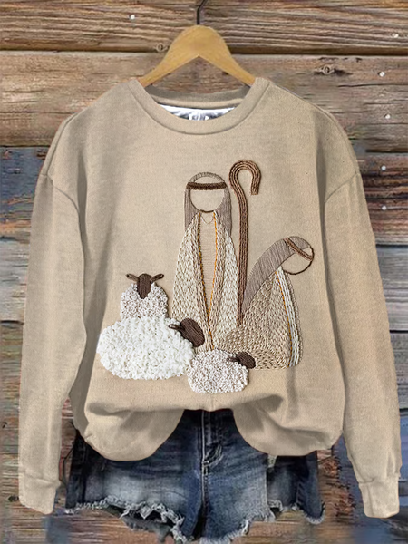 Women's Nativity Christmas Sweatshirt, Hoodies&Sweatshirts, Lilicloth.com