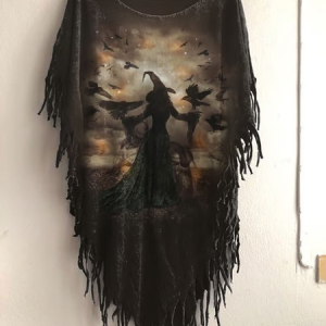 Women's Halloween Witch Print Top, T-shirts, Lilicloth.com