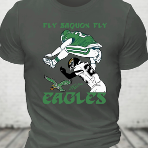 Fly Saquon Fly Eagles Barkley Cotton T-shirt, T-shirts, Lilicloth.com
