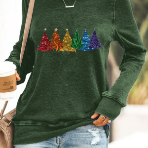 Christmas Tree Casual Sweatshirt, Hoodies&Sweatshirts, Lilicloth.com