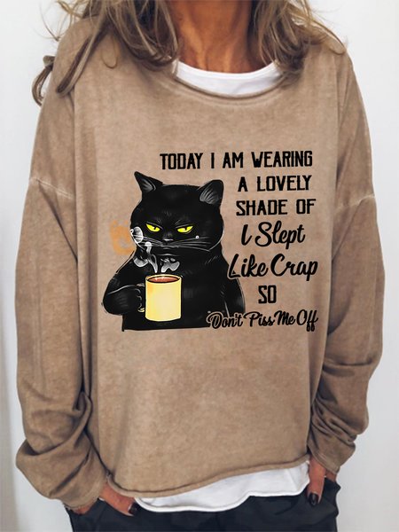 Women Today I Am Wearing A Lovely Shade Of I Slept Like Crap Simple Sweatshirt, Hoodies&Sweatshirts, Lilicloth.com