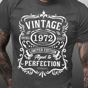50 Year Old Gifts Vintage 1972 Men's Short Sleeve T-Shirt, T-shirts, Lilicloth.com