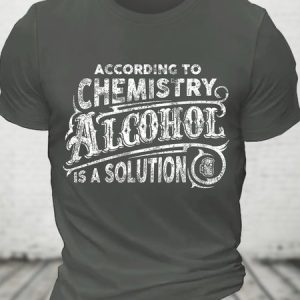 Alcohol Is A Solution Cotton T-shirt, T-shirts, Lilicloth.com
