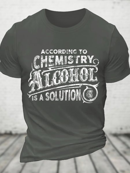 Alcohol Is A Solution Cotton T-shirt, T-shirts, Lilicloth.com