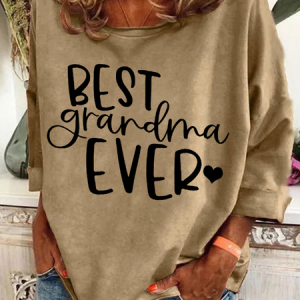 Best Grandma Ever Casual Sweatshirt, Hoodies&Sweatshirts, Lilicloth.com
