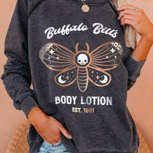 Long Sleeve Casual Floral-Print Crew Neck Sweatshirts, Hoodies&Sweatshirts, Lilicloth.com