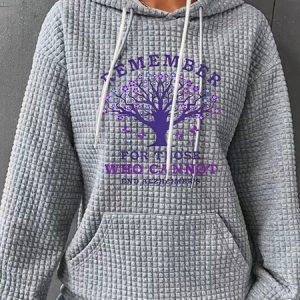 Women's Remember For Those Who Cannot Dementia Alzheimer's Disease Awareness printed Simple Loose Hoodie, Hoodies&Sweatshirts, Lilicloth.com