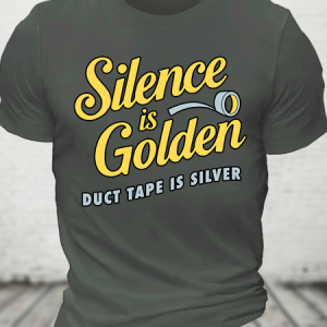 Silence Is Golden... Cotton T-Shirt, T-shirts, Lilicloth.com