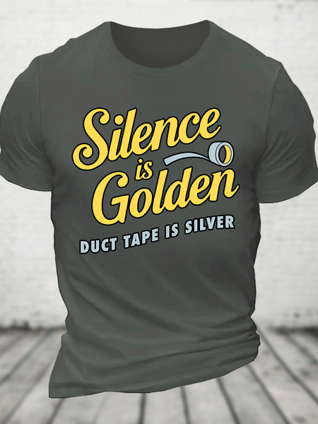 Silence Is Golden... Cotton T-Shirt, T-shirts, Lilicloth.com