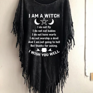 Women's I Am A Witch I Witch You Well Print Top, T-shirts, Lilicloth.com