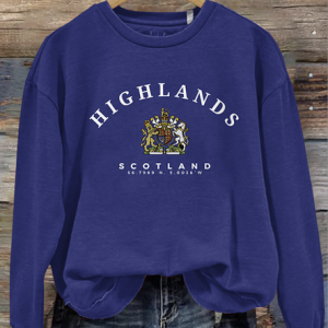Scottish Highlands round neck sweatshirt, Hoodies&Sweatshirts, Lilicloth.com
