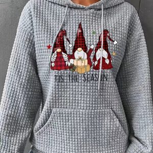 Tis The Season Gnome Christmas Gnome Simple Loose Hoodie, Hoodies&Sweatshirts, Lilicloth.com