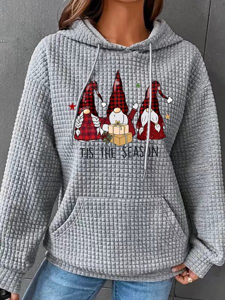 Tis The Season Gnome Christmas Gnome Simple Loose Hoodie, Hoodies&Sweatshirts, Lilicloth.com